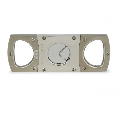 Elie Bleu Double Blade Cigar Cutter - Satin Stainless Steel