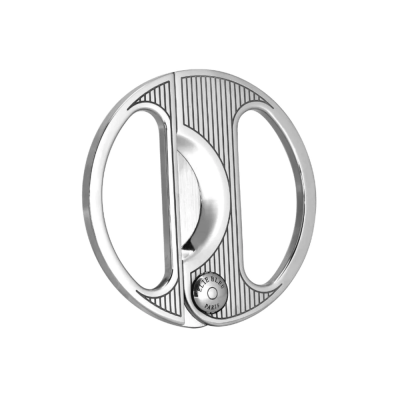 Elie Bleu 360 Cigar Cutter - Stainless Steel Pinstripe