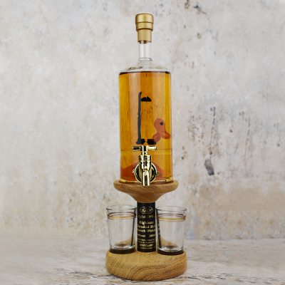 Fisherman Figure Tap and 2 Glasses Whisky Decanter (Stylish Whisky) - 40% 350ml