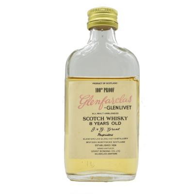 Glenfarclas Glenlivet 8 Year Old 100 Proof Bottled 1970s Miniature - 40% 5cl