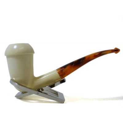 Meerschaum Large Slightly Bent smooth Fishtail Pipe (MEER125)