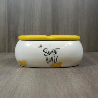 Sweet Honey Oval Wind Proof Ceramic Ashtray