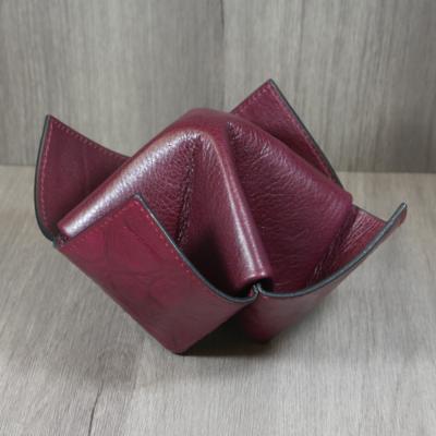 Savinelli Origami Leather Pipe Holder Stand - Burgundy