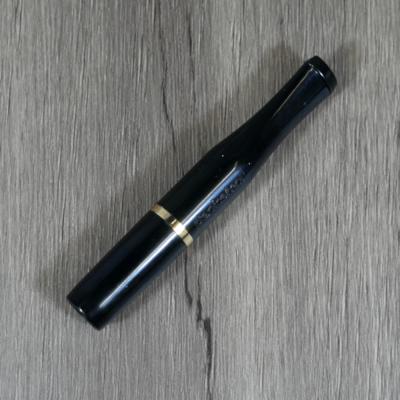 Denicotea Short Cigarette Holder - Black with Gold Band