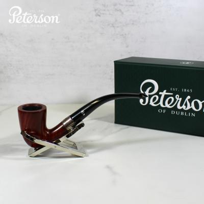 Peterson Deluxe Classic Terracotta 128 Smooth Silver Mounted P Lip Pipe (PE1738)