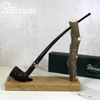 Peterson Churchwarden D17 Rustic Nickel Mounted Fishtail Pipe (PEC224)