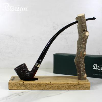 Peterson Churchwarden D16 Rustic Nickel Mounted Fishtail Pipe (PEC225)
