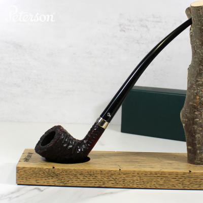 Peterson Churchwarden D6 Rustic Nickel Mounted Fishtail Pipe (PEC226)