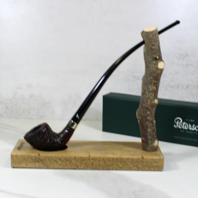 Peterson Churchwarden D6 Rustic Nickel Mounted Fishtail Pipe (PEC230)