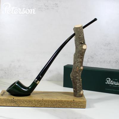 Peterson Churchwarden D6 Green Nickel Mounted Fishtail Pipe (PEC236)