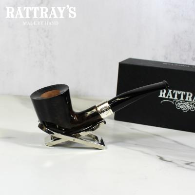 Rattrays Brave Heart 150 Grey Half Bent Author 9mm Filter Fishtail Pipe (RA1009)