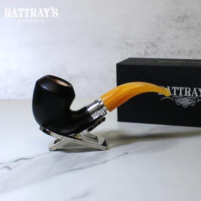 Rattrays Monarch 15 Black Bent 9mm Filter Fishtail Pipe (RA1241)