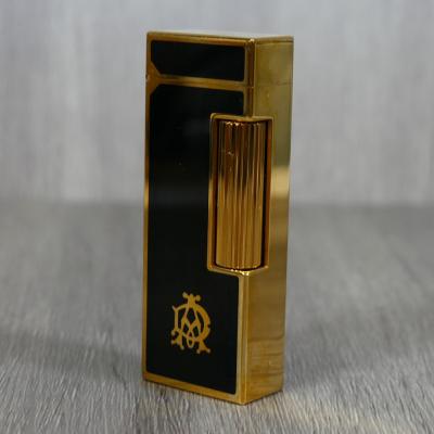 SLIGHT SECONDS - Dunhill Rollagas Lighter - Black Lacquer & Gold Plated Frame
