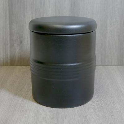 Savinelli Ceramic Cylindrical Rolling Tobacco Jar - Black