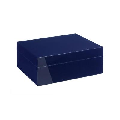 SLIGHT SECONDS - Morici Roma Cigar Humidor - 50 Cigar Capacity - Royal Blue