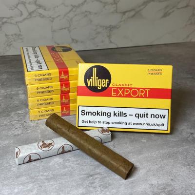 Villiger Export Pressed Cigar - 5 Packs of 5 (25 cigars)