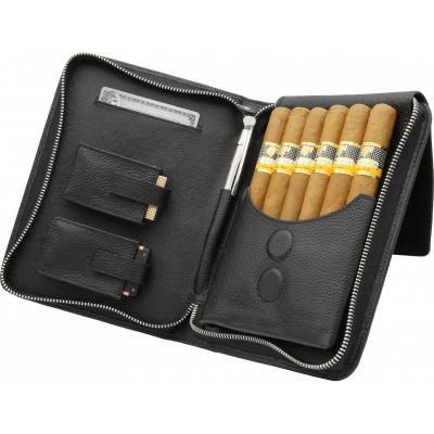 Adorini Cigar Bag Leather Cigar Bag Black Stitching (AD027)