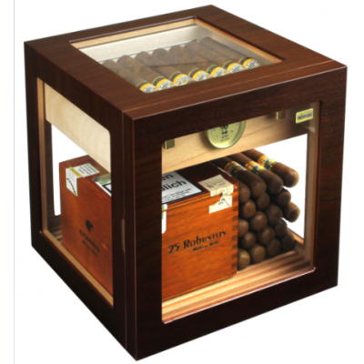 Adorini Cube Deluxe Walnut Cigar Humidor - 100 Cigar Capacity