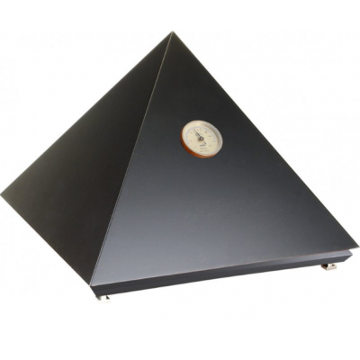 Adorini Pyramid Black Medium Deluxe Cigar Humidor - 60 Cigar Capacity