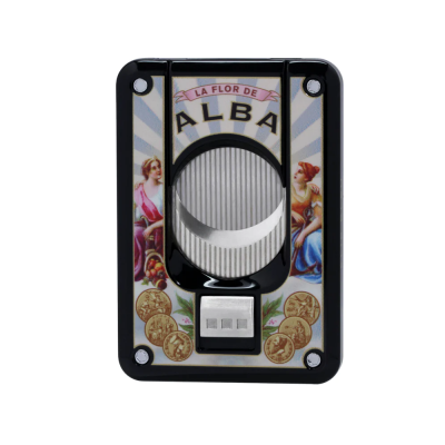 Elie Bleu Flor de Alba Lacquered Cigar Cutter - Black