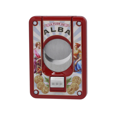 Elie Bleu Flor de Alba Lacquered Cigar Cutter - Red