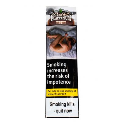 Double Platinum The Original Blunt Wrap - Brown (Formally Chocolate) - 1 Pack of 2 Wraps