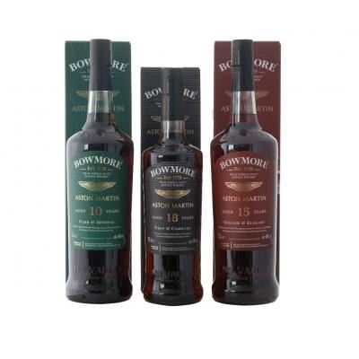 Bowmore 10/15/18 Year Old Aston Martin Set of 3