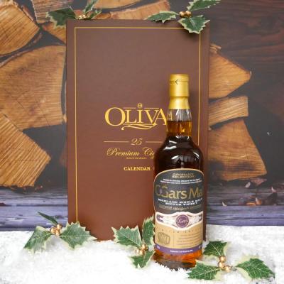 Oliva Christmas Advent Calendar & C.Gars Malt Sampler - 25 Premium Cigars & C.Gars Malt Whisky 70cl