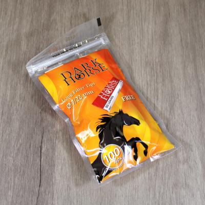 Dark Horse 7mm Long Filter Tips (100) 1 Bag - FREE Rolling Papers Included
