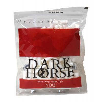 Dark Horse Slim Long 6mm Filter Tips (100) 1 Bag