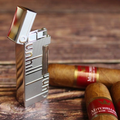 SLIGHT SECONDS - Dunhill - Rollagas Lighter - Signature Palladium Plated (End of Line)