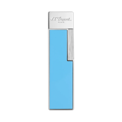 ST Dupont Lighter - Twiggy - Chrome & Light Blue
