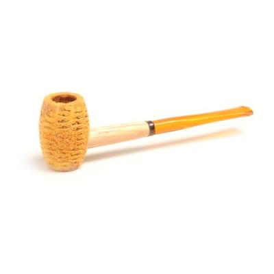 Corn Cob Huck Finn Straight Amber Stem Pipe