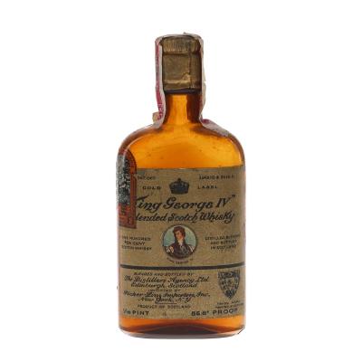 King George IV Bottled 1930s Picker Linz Importer Miniature - 43.4% 4.7cl