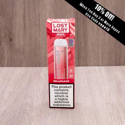 Lost Mary QM600 Disposable Vape Bar - Red Apple Ice - SHORT DATE