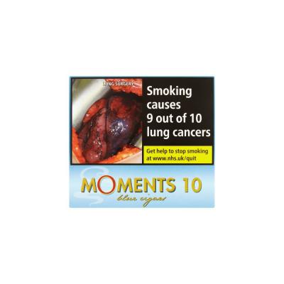 Moments Blue Miniature Cigars - Pack of 10 (10 Cigars)