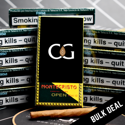 Montecristo Open Mini Cigarillos - 10 x Packs of 10  (100)  Bundle Deal