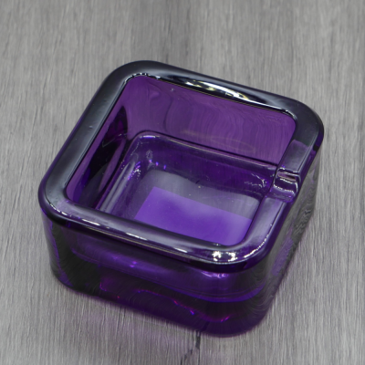 Clear One Position Cigarette Ashtray - Purple