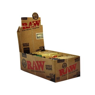 RAW Classic Cut Corners Single Wide (Regular) Rolling Papers 50 Packs