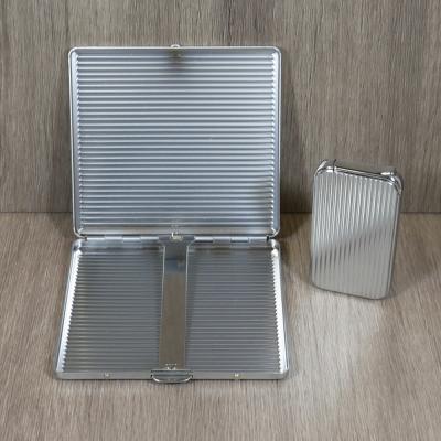 Sky Cigarette Case & Piezo Lighter Gift Set - 10 Cigarette Capacity - Silver