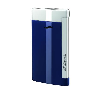 ST Dupont Slim 7 - Flat Flame Torch Lighter - Blue and Chrome