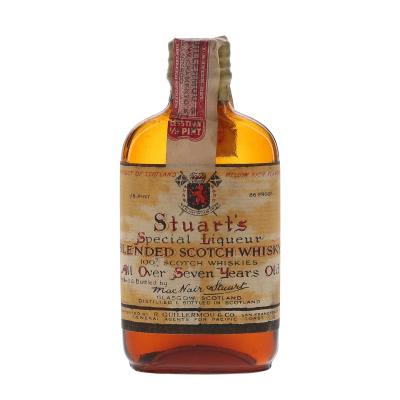 Stuarts 7 Year Old Bottled 1930s R Guillermou & Co. Miniature - 43% 5.9cl