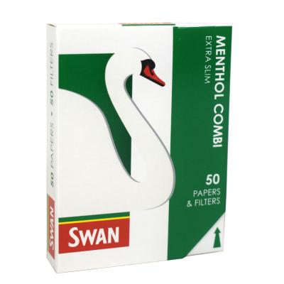 Swan Menthol Combi Extra Slim 50 Papers & Filters - 1 Pack
