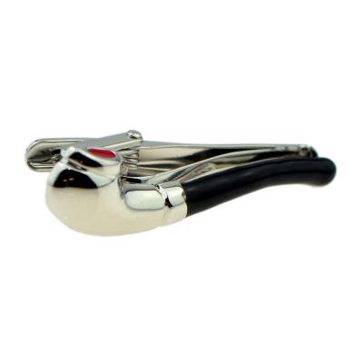 Silver Pipe Smokers Tie Pin Clip