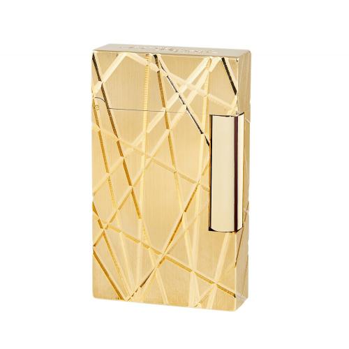 ST Dupont Lighter - Ligne 2 - Fire Lines Yellow Gold