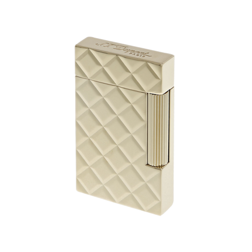 ST Dupont Lighter - Ligne 2 Slim - Quilted Yellow Gold