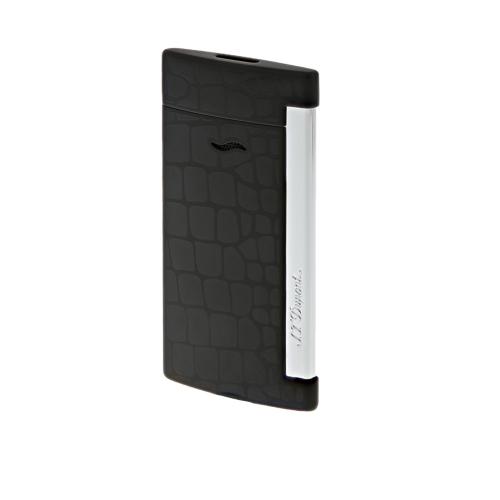 ST Dupont Slim 7 - Torch Flame Lighter - Croco Dandy Black