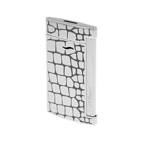 ST Dupont Slim 7 - Torch Flame Lighter - Croco Dandy Chrome