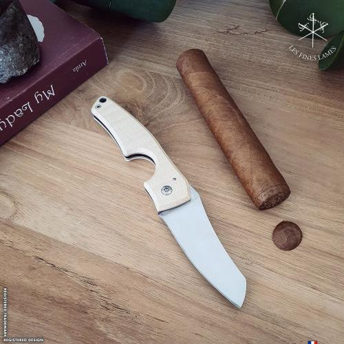 Les Fines Lames Le Petit Classic  - The Cigar Pocket Knife - Curly Maple (End of Line)