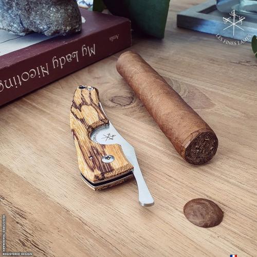 Les Fines Lames Le Petit Premium - The Cigar Pocket Knife - Marblewood (End of Line)